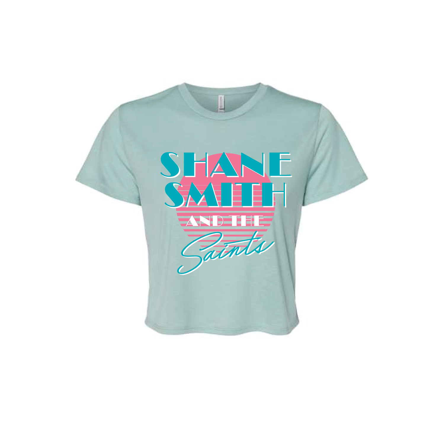Saints Synthwave Woman's Crop Tee