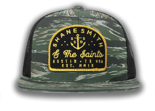 Anchor Logo Flat Brim Hat (camo)